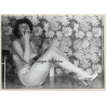 Pretty Semi Nude In White Lingerie Smoking*2 / Wallpaper (Vintage Photo GDR ~1980s)