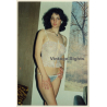 Slim Exotic Semi Nude In Transparent Lingerie (Vintage Photo GDR ~1980s)
