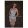 Red Haired Semi Nude In Transparent White Lingerie (Vintage Photo ~1990s)