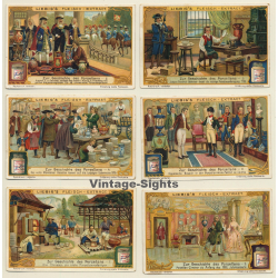 Liebig: 6 x Zur Geschichte Des Porzellans (Sammelbilder / Vintage Trading Cards )