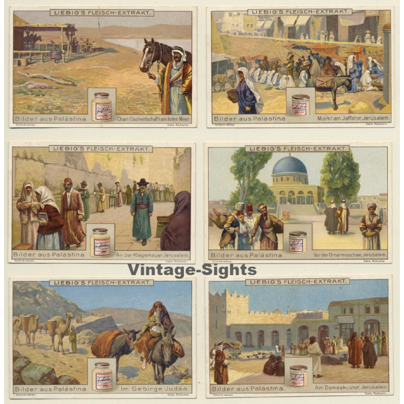 Liebig: 6 x Bilder Aus Palästina (Sammelbilder / Vintage Trading Cards )