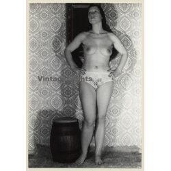 Natural Semi Nude Standing / Panties - Wallpaper (Vintage Photo GDR 1980s)