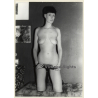 Slim Tall Semi Nude Slightly Pulls Down Panties / Boobs (Vintage Photo GDR 1980s)