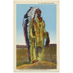 Old Chief Crazy Horse / Leader Of Sioux Indian Wars - Native...