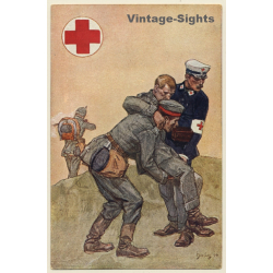 Württ. Landesverein Vom Roten Kreuz*2 (Vintage Postal Stationery 1914)
