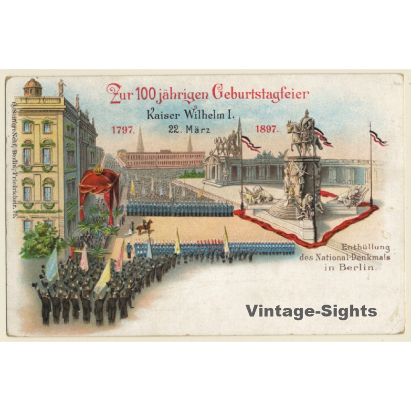 Berlin: 100 Jährige Geburtstagfeier Kaiser Wilhelm I (Vintage Postal Stationery 1909) Berlin: 100 Jährige Geburtstagfeier Kaiser Wilhelm I (Vintage Postal Stationery 1909)