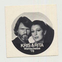 Kris Kristofferson: Kris & Rita Wählscheibe '78 (Vintage Promo Sticker)