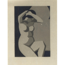 Artistic Shot: Painting Of Nude / Cubism - Abstract (Vintage Photo ~1930s/1940s)