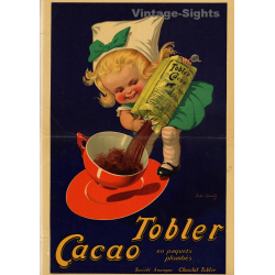 John Onwy: Tobler Cacao (Rare Vintage Poster France ~1920s)