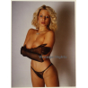 Lascivious Semi Nude Blonde With Black Gloves*1 (Vintage Photo ~1990s)