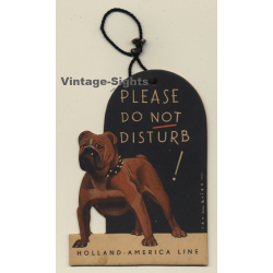 Holland - America Line / Jan Lavies - Boxer Dog (Vintage Shipping Line Tag)