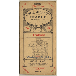 Carte Michelin N°43: Toulouse (Vintage Map 1920s)