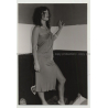 Hot Shot Of Seductive Woman In Silk Dress / GIngerbread Heart (Vintage Photo DDR B/W 1981)