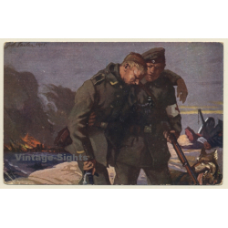 WW1: Sanitätshund Im Felde / Paramedical Dog On Warfield...