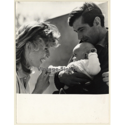 Roger Vadim With Annette Stroyberg & Baby Girl Nathalie...