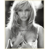 Stunning Blonde Semi Nude Flashing Boobs / Nip Slip (Vintage Photo Master B/W ~1980s)