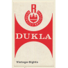 Bratislava / Slovakia: Hotel Dukla (Vintage Self Adhesive Luggage Label / Sticker)