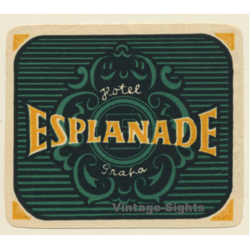 Prague / Czech Republic: Hotel Esplanade - Praha (Vintage Luggage Label) Prague / Czech Republic: Hotel Esplanade - Praha (Vintage Luggage Label)