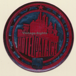 Ostrava / Czech Republic: Hotel Palace (Vintage Luggage Label)