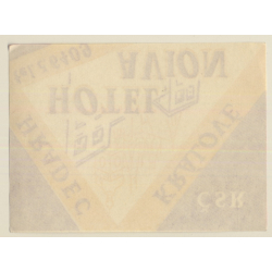Hradec Kralove / Czech Republic: Hotel Avion (Vintage Luggage Label)