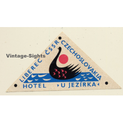 Liberec / Czech Republic: Hotel U Jezirka (Vintage Luggage Label)