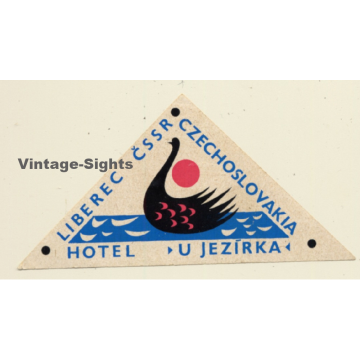 Liberec / Czech Republic: Hotel U Jezirka (Vintage Luggage Label)