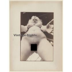 Artistic Take Of Chubby Blonde Nude (Vintage Photo Master B/W...