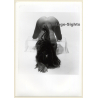 Artistic Nude Study: Longhaired Blonde On Plexiglass Table*3 (Vintage Photo France B/W ~1980s)