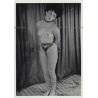 Tiny Shorthaired Woman In Fetish Lacquer Lingerie 3 / Chastity (Vintage Photo B/W ~1964)