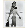 Susanne Severeid On Beach / Actress - Pin-up (Vintage Press Photo 1980s)