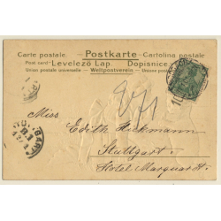 W.N.B. 12: Little Girl Plays With Cat (Vintage Artist PC 1901)