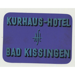 Kurhaus-Hotel - Bad Kissingen / Germany (Vintage Luggage Label)