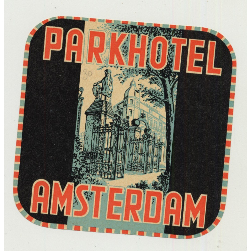 Parkhotel - Amsterdam / Netherlands (Vintage Luggage Label)