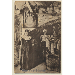 Dresden: Josephus Linke - Catacombs - Skeleton / Death (Vintage PC)
