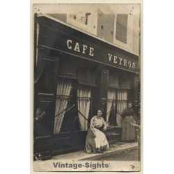 Paris? / France: Cafe Veyron - Guilleminot - Boespflug & Cie (Vintage RPPC ~1900s/1910s)