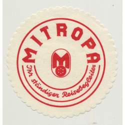 Mitropa - Ihr Ständiger Reisebegleiter (Vintage Advertisment Coaster ~ 1970s)