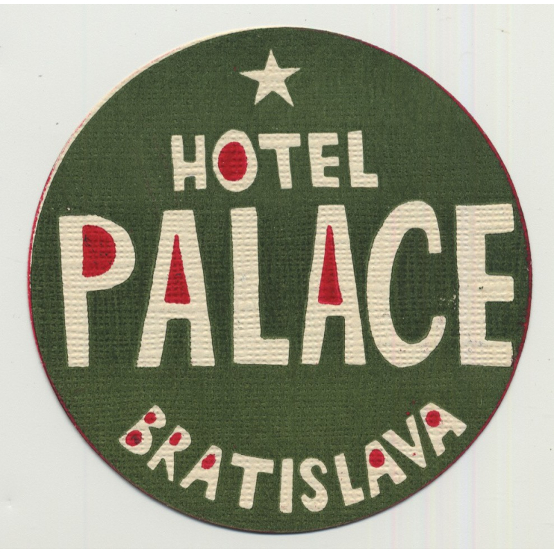 Hotel Palace - Bratislava / Slovakia (Vintage Advertisment Coaster / Beermat) Hotel Palace - Bratislava / Slovakia (Vintage Advertisment Coaster / Beermat)