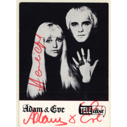 Adam & Eve Autograph / Teledisc (Vintage Signed PC ~1960s)