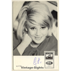 Gitte Autogramm / Electrola (Vintage Signed PC ~1960s)