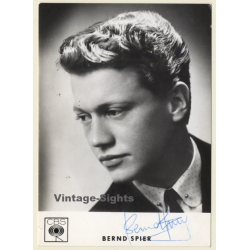 Bernd Spier Autogramm / CBS (Vintage Signed PC ~1960s)