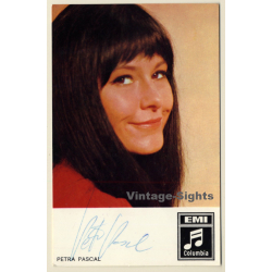 Petra Pascal Autogramm / EMI Columbia (Vintage Signed PC ~1970s)