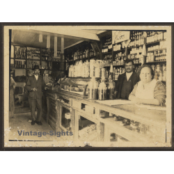 Mallorca: Client & Owners At Counter Of Liquor Store Noguera (Vintage Photo ~1910s/1920s)