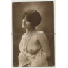 Pensive French Nude / Breast Flasher (Vintage Photo PC: Jean Angelou ~ 1910s/1920s)