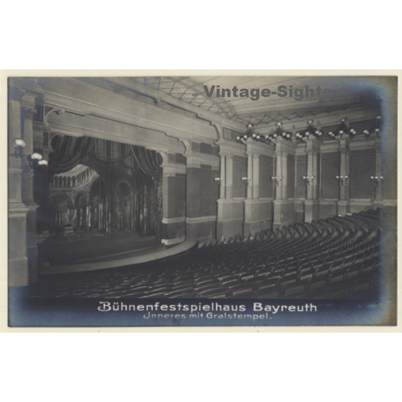Bayreuth / Germany: Bühnenfestspielhaus - Inneres Mit Gralstempel  (Vintage RPPC)
