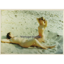 2 Natural Nudes On Baltic See Beach (Vintage Photo ~1990s)