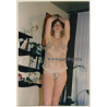 Natural Brunette Semi Nude In Transparent Negligee (Vintage Photo ~1990s)