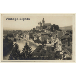 Thun / Switzerland: Totalansicht - Total View - Aare (Vintage RPPC ~1920s/1930s)