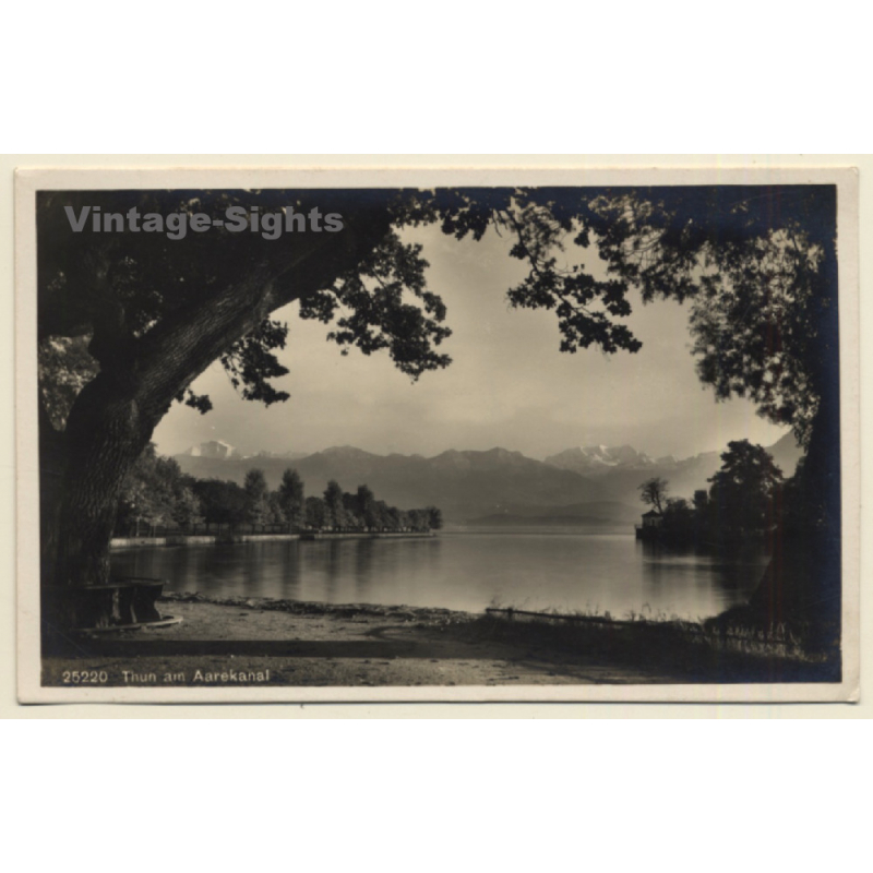 Switzerland: Thun Am Aarekanal (Vintage RPPC ~1920s/1930s) Switzerland: Thun Am Aarekanal (Vintage RPPC ~1920s/1930s)