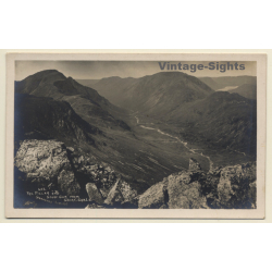 UK: Pillar & Scarf Gap From Great Gable / Lake District (Vintage RPPC ~1920s)