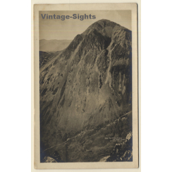 UK: Sty Head Pass & Great Gable / Lake District (Vintage RPPC ~1920s)